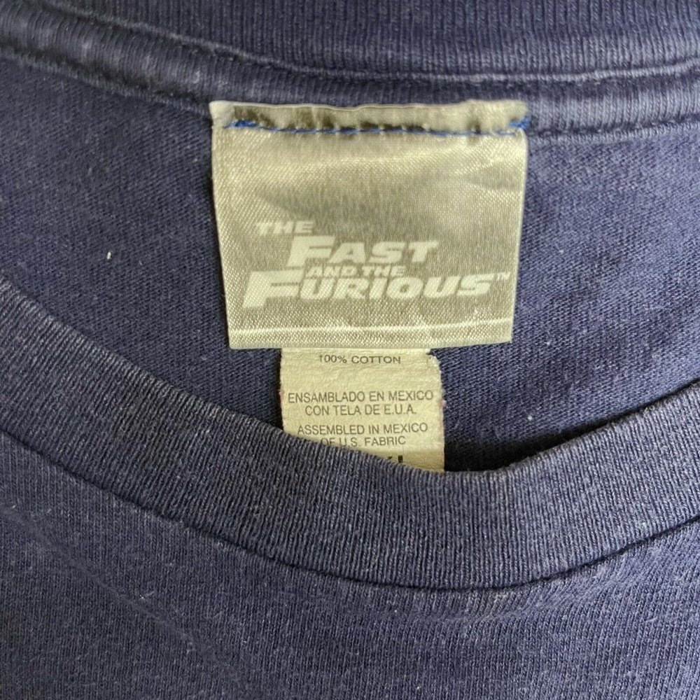 Vtg The Fast and the Furious Speed Machine T-Shirt Skyline Blue Kid's XL Men's M - Picture 2 of 9